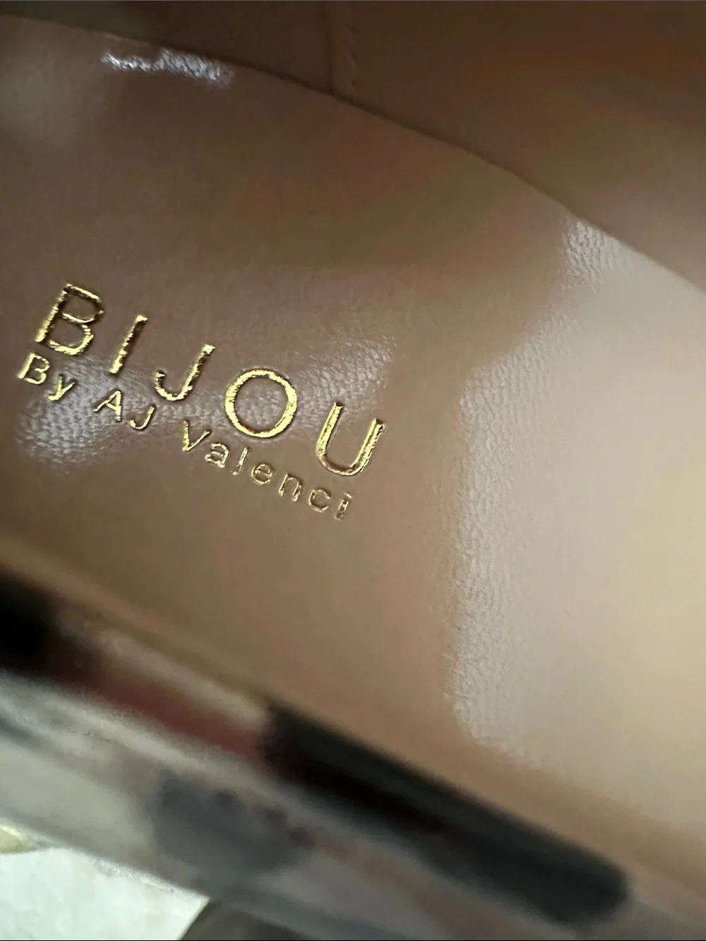 Bijou Leopard-Print Metallic Ballet Flats in Rose Gold and Black